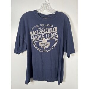 Old Time Hockey Toronto Maple Leafs Blue Distressed Graphic T-Shirt XL Mens XL